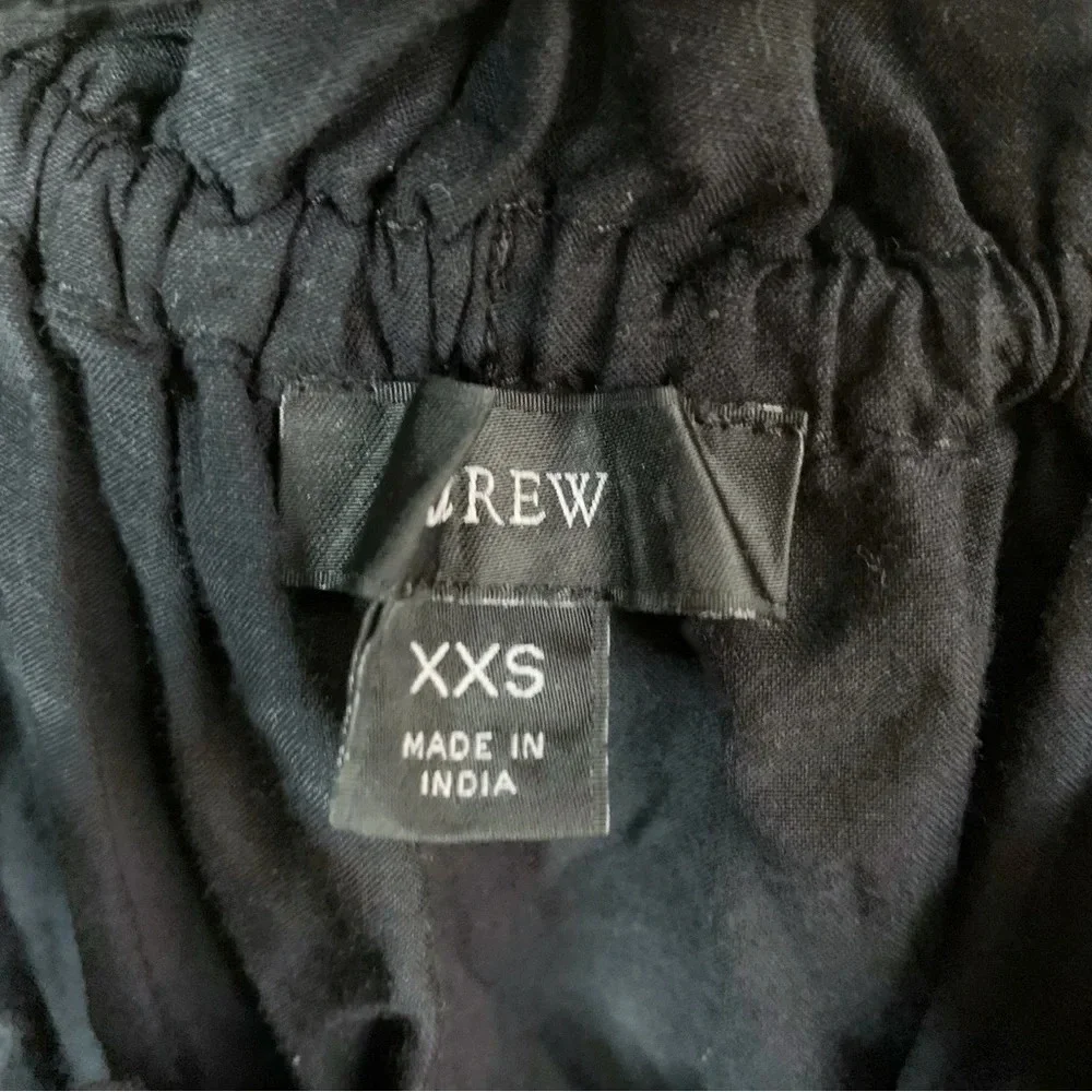 J. Crew Tie-shoulder tiered mini dress Black Sz XXS